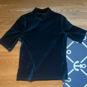 Velvet Mock Neck Top